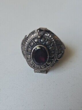 Sterling Ornate Ruby Poison Rinh